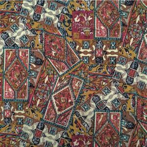 2 1/3 Yds Abstract Tribal Fabric Gold Metallic SHERYL ROY SSI South Sea Imports